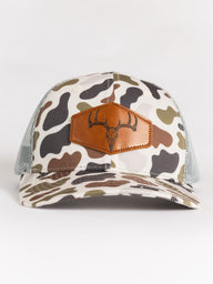 Vintage Camo Buck Head Mesh Hat