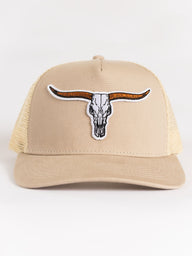 Tan Longhorn Mesh Hat