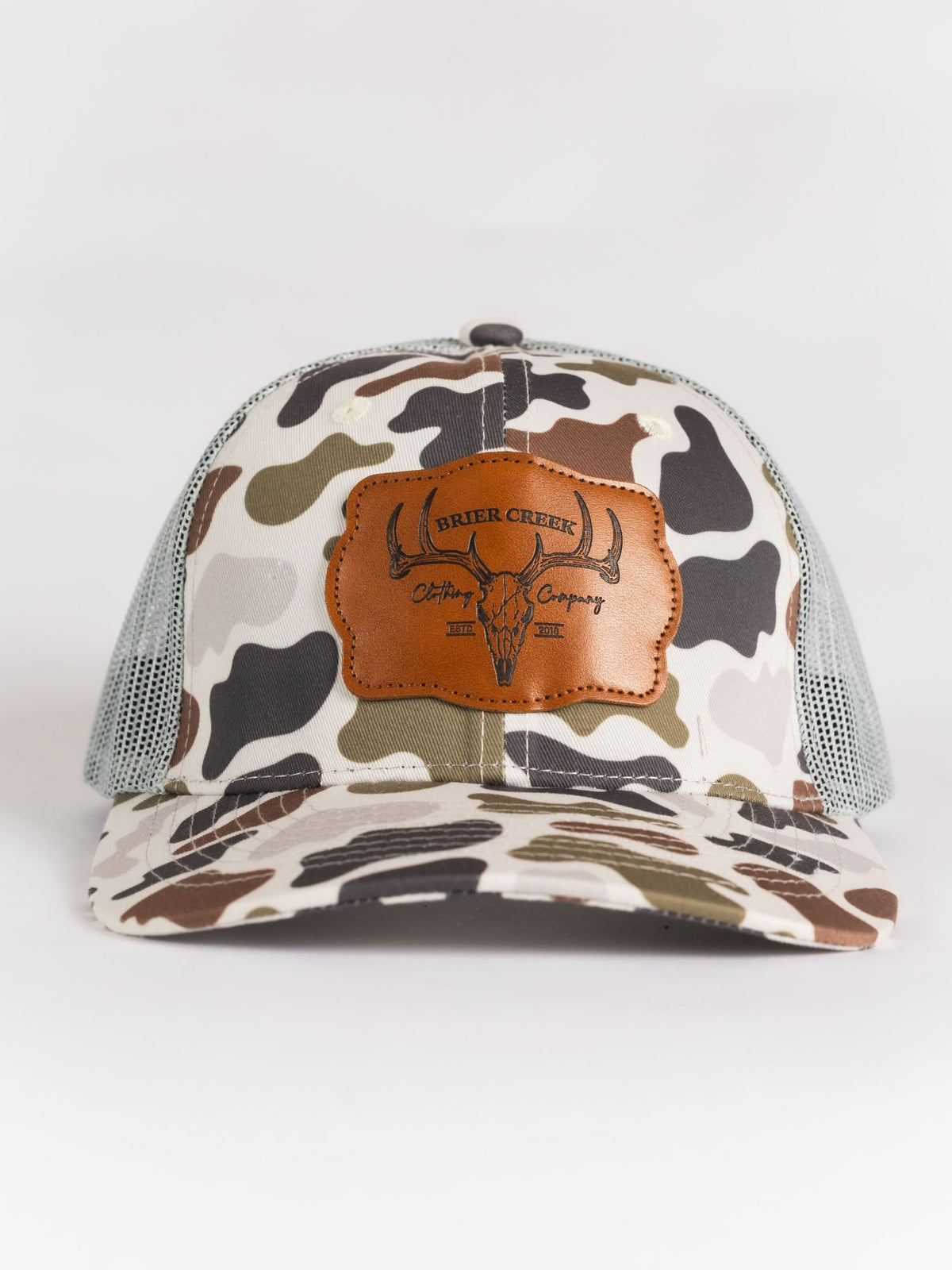 Vintage Camo Brier Creek Buck Head Mesh Hat