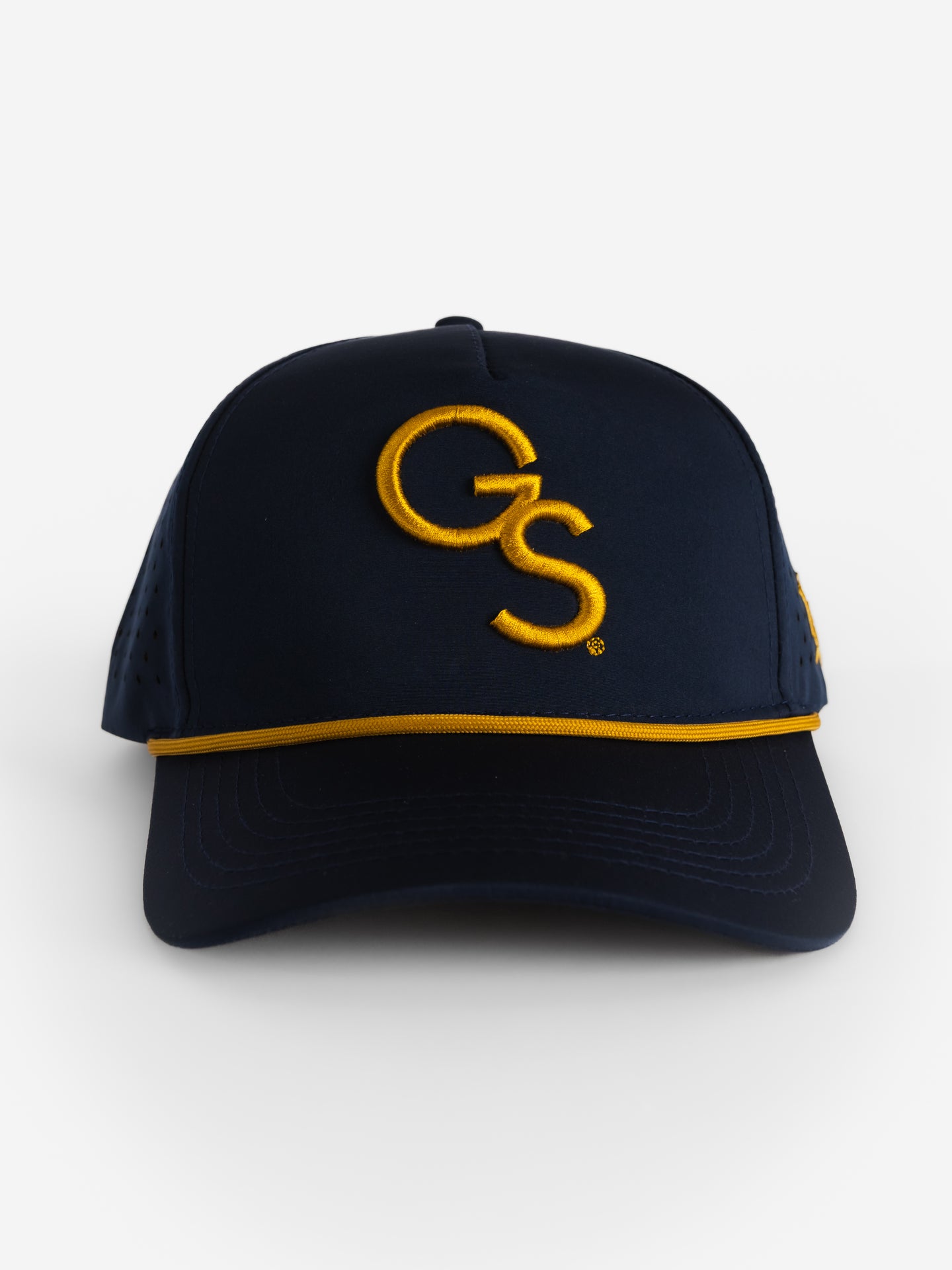 Georgia Southern Unisex | "Gold GS Roped" White Moisture Wicking Hat