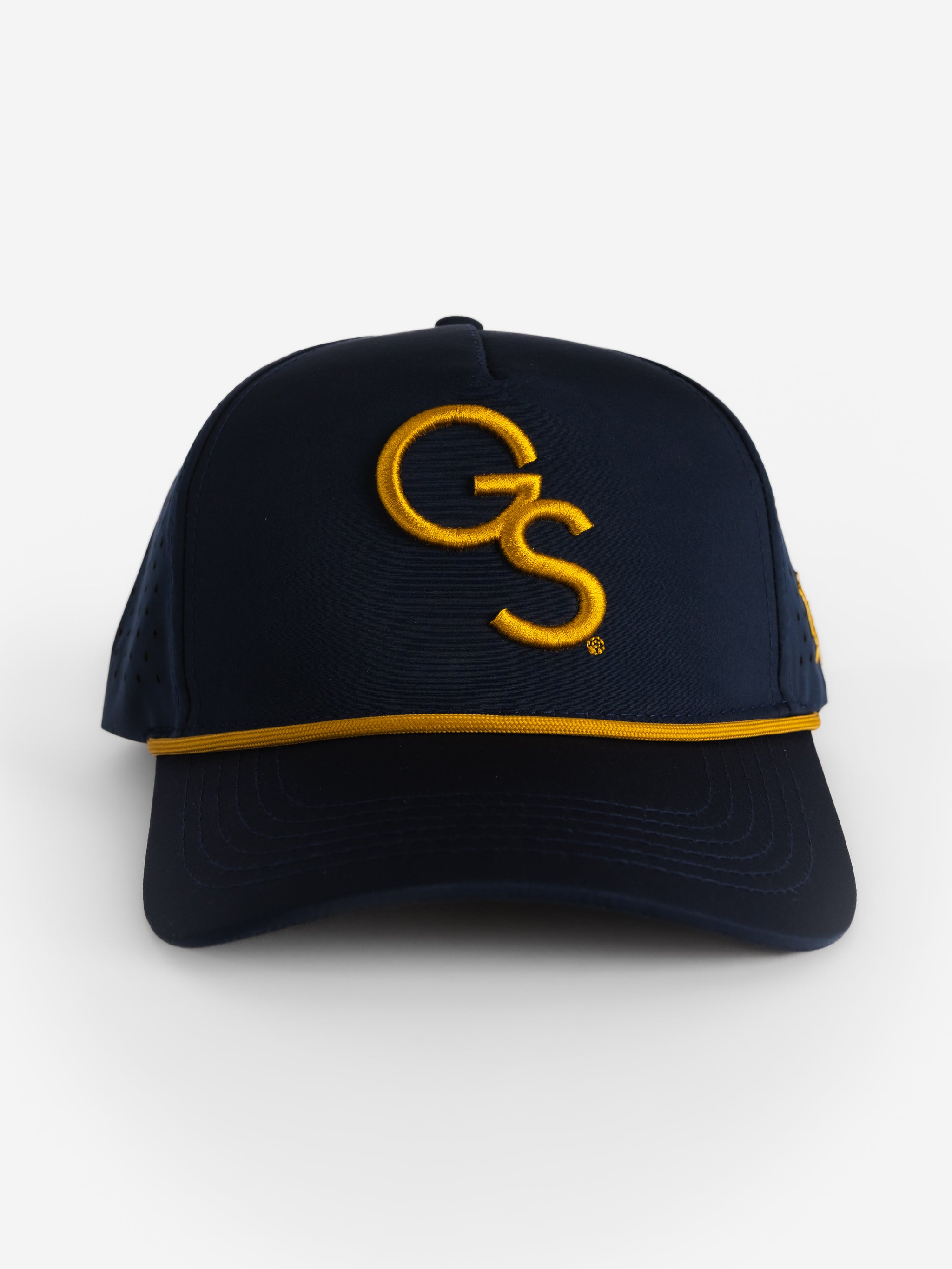 Georgia Southern Unisex | "Gold GS Roped" White Moisture Wicking Hat