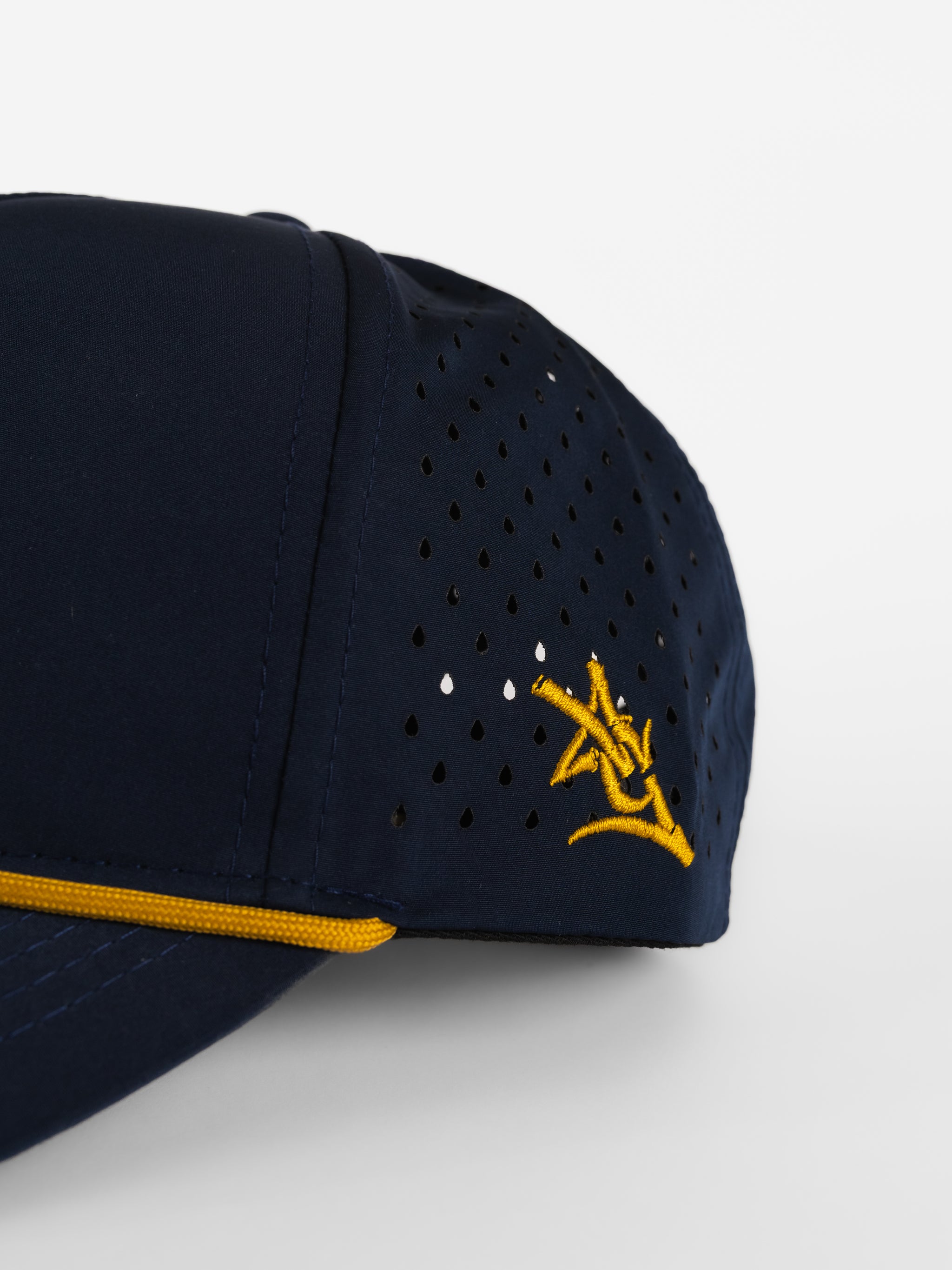 Georgia Southern Unisex | "Gold GS Roped" White Moisture Wicking Hat