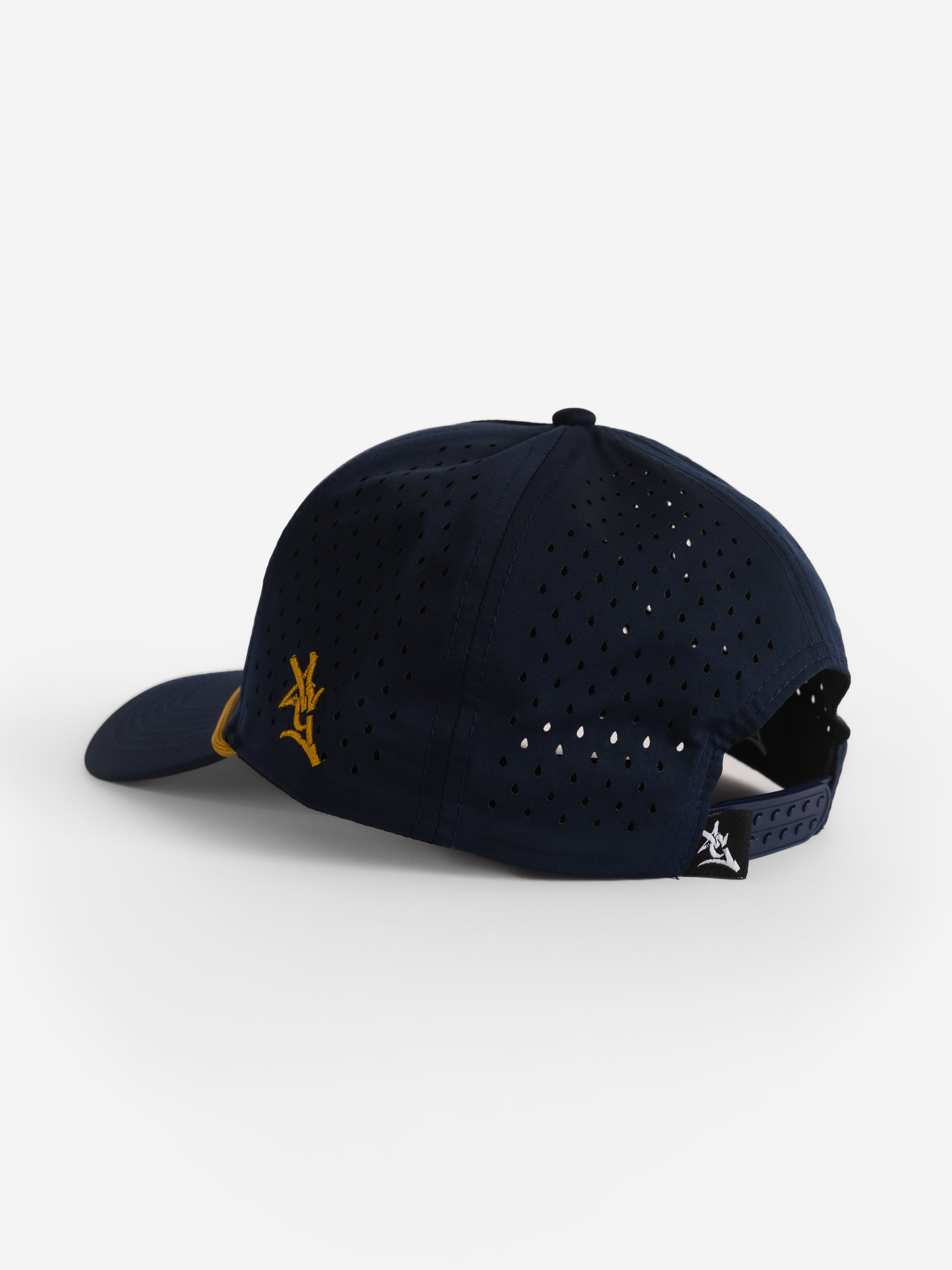 Georgia Southern Unisex | "Gold GS Roped" White Moisture Wicking Hat