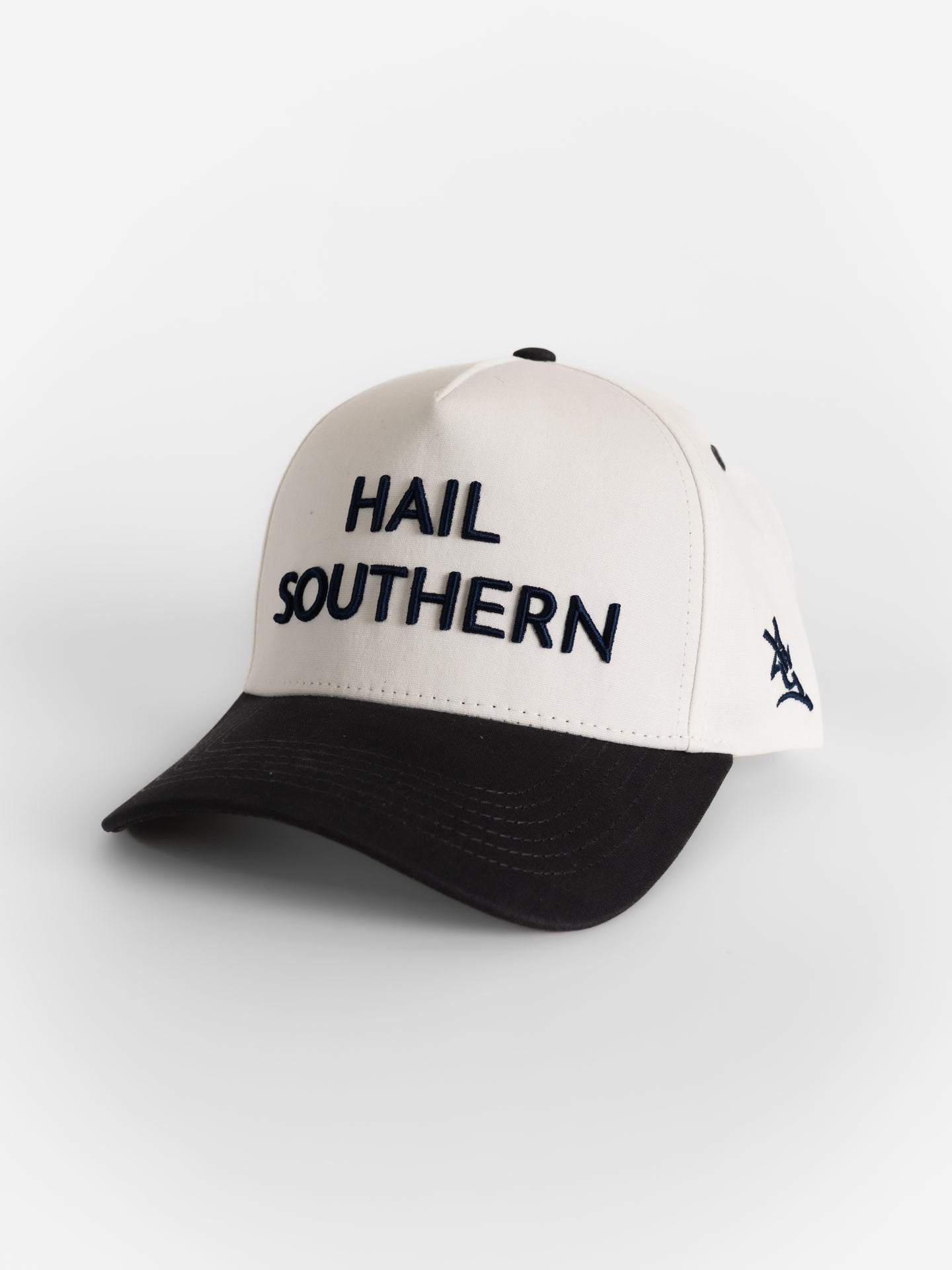 Georgia Southern Unisex | "Hail Southern" White Canvas Navy Bill Hat