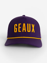 LSU Tigers Unisex | "GEAUX" Roped Moisture Wicking Purple Hat