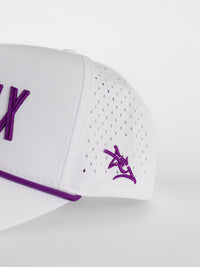 LSU Tigers Unisex | "GEAUX" Roped Moisture Wicking White Hat