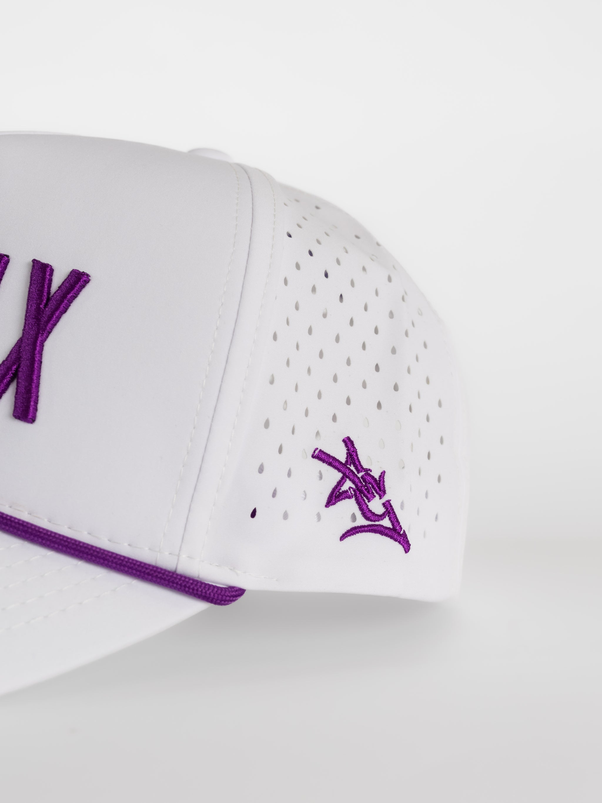 LSU Tigers Unisex | "GEAUX" Roped Moisture Wicking White Hat