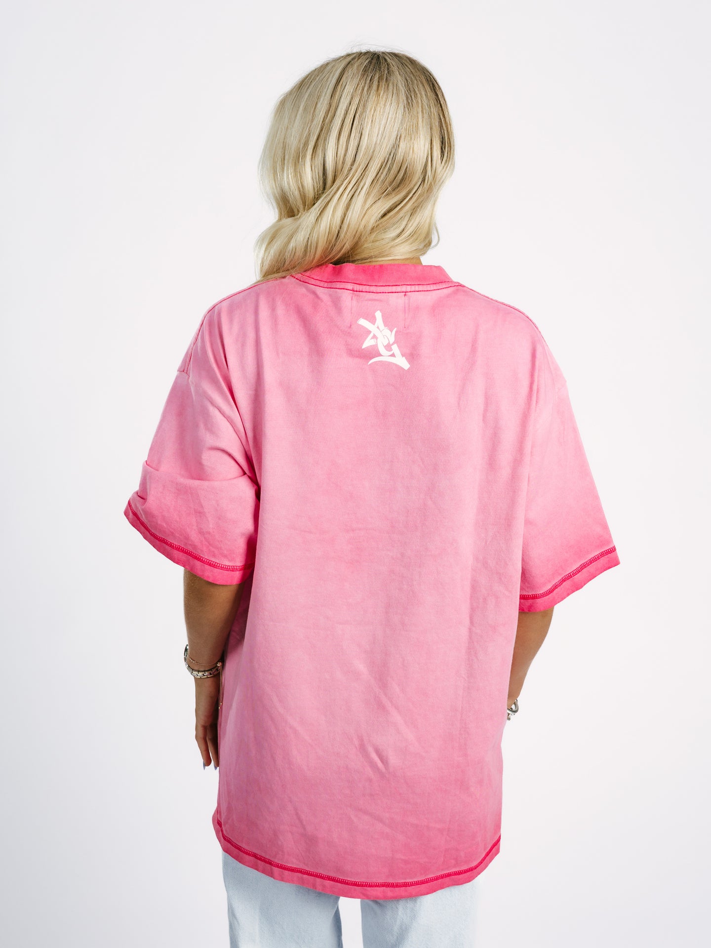 Georgia Southern Women's | "Eagles GATA" Pink Acid Wash Tee