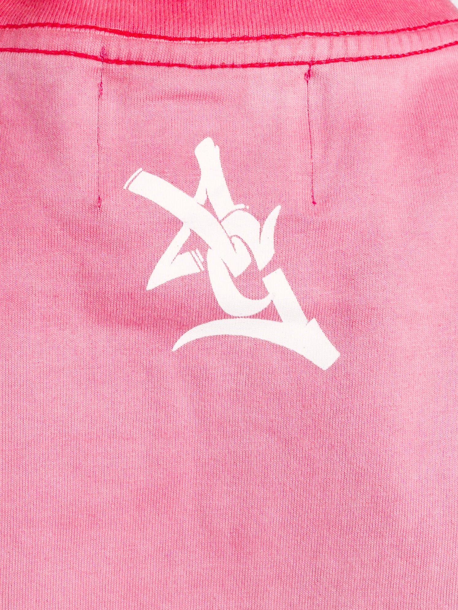 Georgia Southern Men's pink acid wash tee featuring Eagles GATA logo, by Arena Graffiti on a casual clothing style.