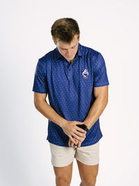 Georgia Southern men's Dotted Strutter Polo shirt by Arena Graffiti, featuring a dotted pattern and classic fit.