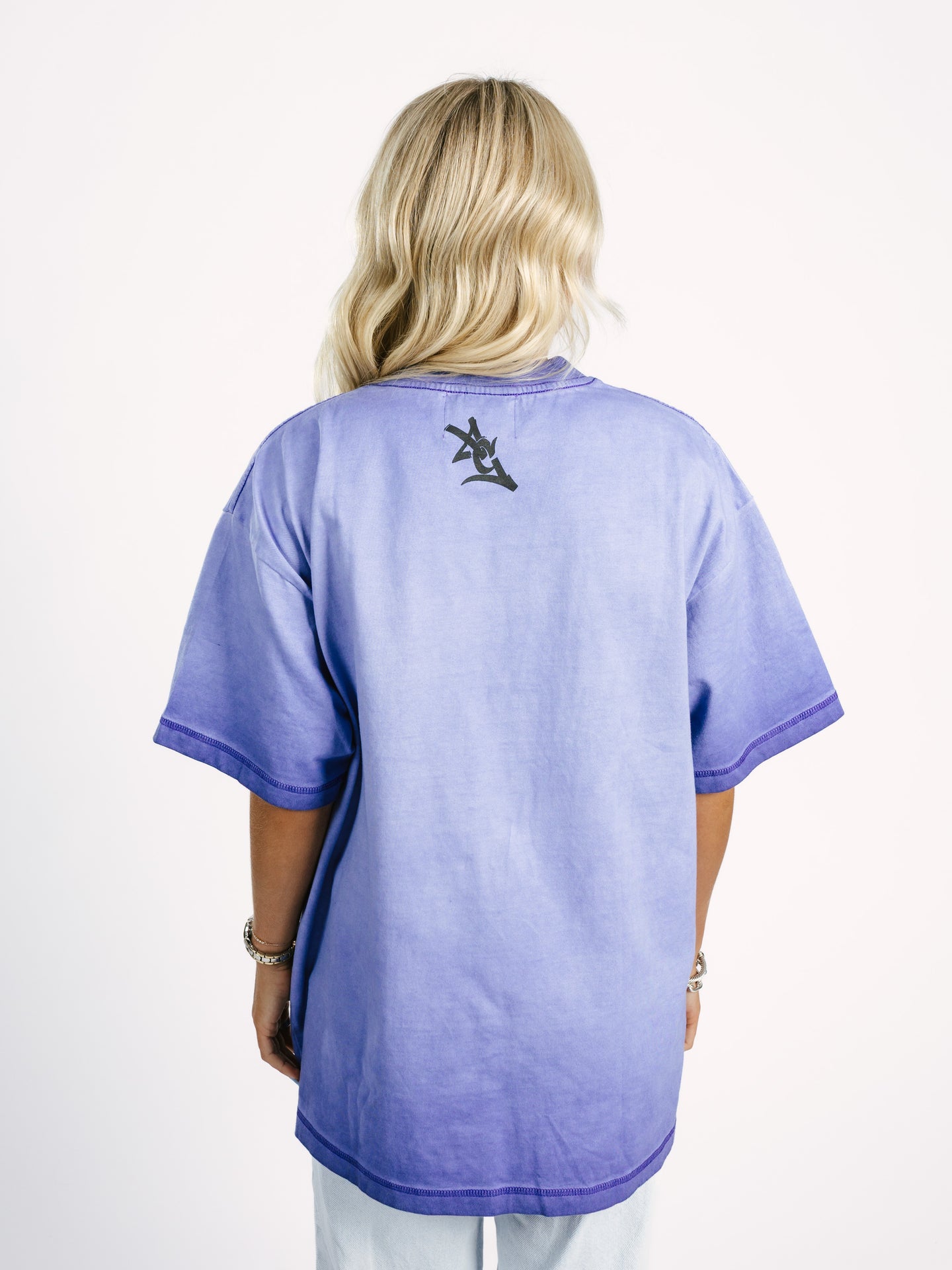 Georgia Southern Women's | "Eagles GATA" Navy Acid Wash Tee