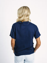 Georgia Southern men's navy T-shirt featuring the Eagle Head logo by Arena Graffiti, casual athletic apparel for fans.