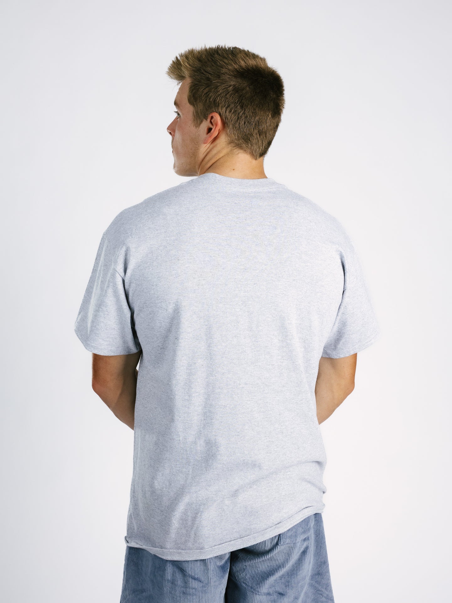 Georgia Southern men's grey T-shirt by Arena Graffiti featuring team logo and branding on soft cotton fabric.