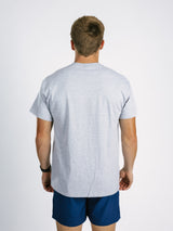 Gray Georgia Southern men's T-shirt featuring an eagle head graphic by Arena Graffiti, casual fit and soft fabric.