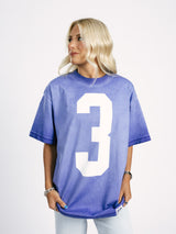 Georgia Southern Unisex | "3" Navy Acid Wash Tee