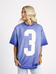 Georgia Southern Unisex | "3" Navy Acid Wash Tee