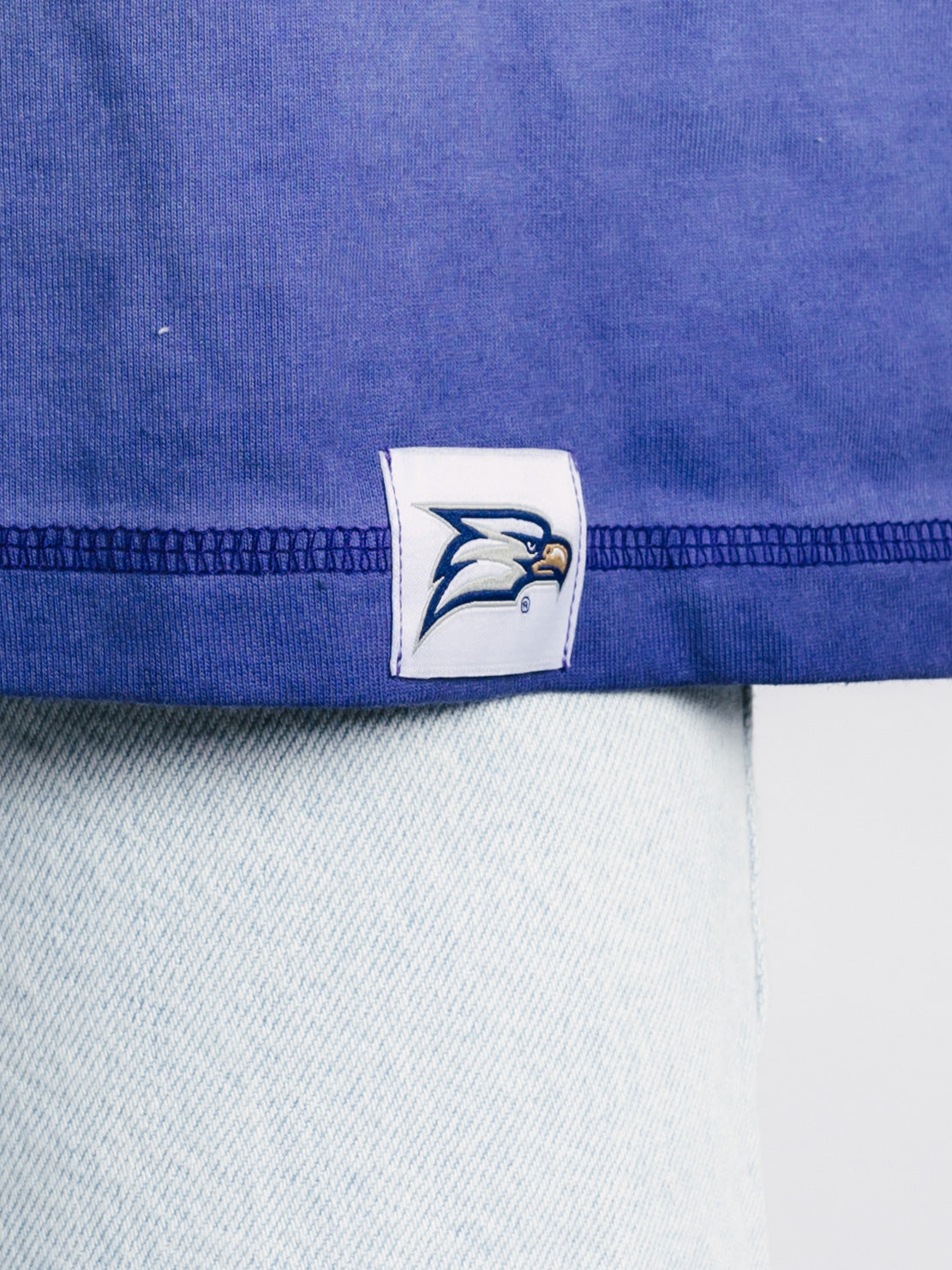 Georgia Southern men's navy acid wash T-shirt with a "3" logo, branded by Arena Graffiti, showing a casual fit and distressed fabric.
