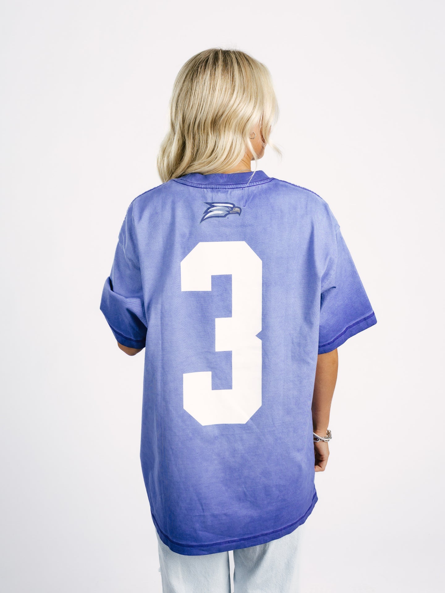 Georgia Southern Women's | "3" Navy Acid Wash Tee