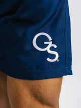 Georgia Southern men's "GS" lined shorts by Arena Graffiti featuring team logo and athletic design, casual sportswear for men.