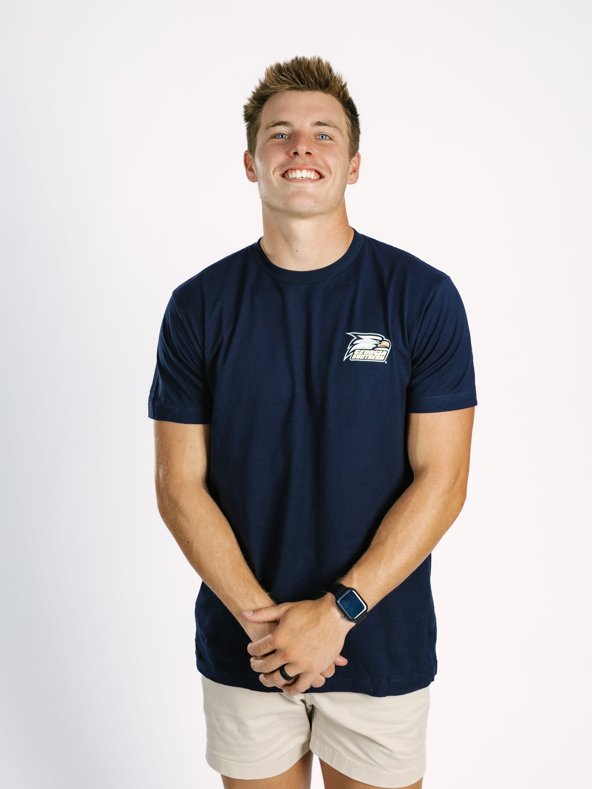 Georgia Southern men's "The Run" T-shirt by Arena Graffiti, featuring a comfortable fit and team logo design.