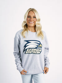 Georgia Southern Unisex | "Eagle Head" Grey Crewneck