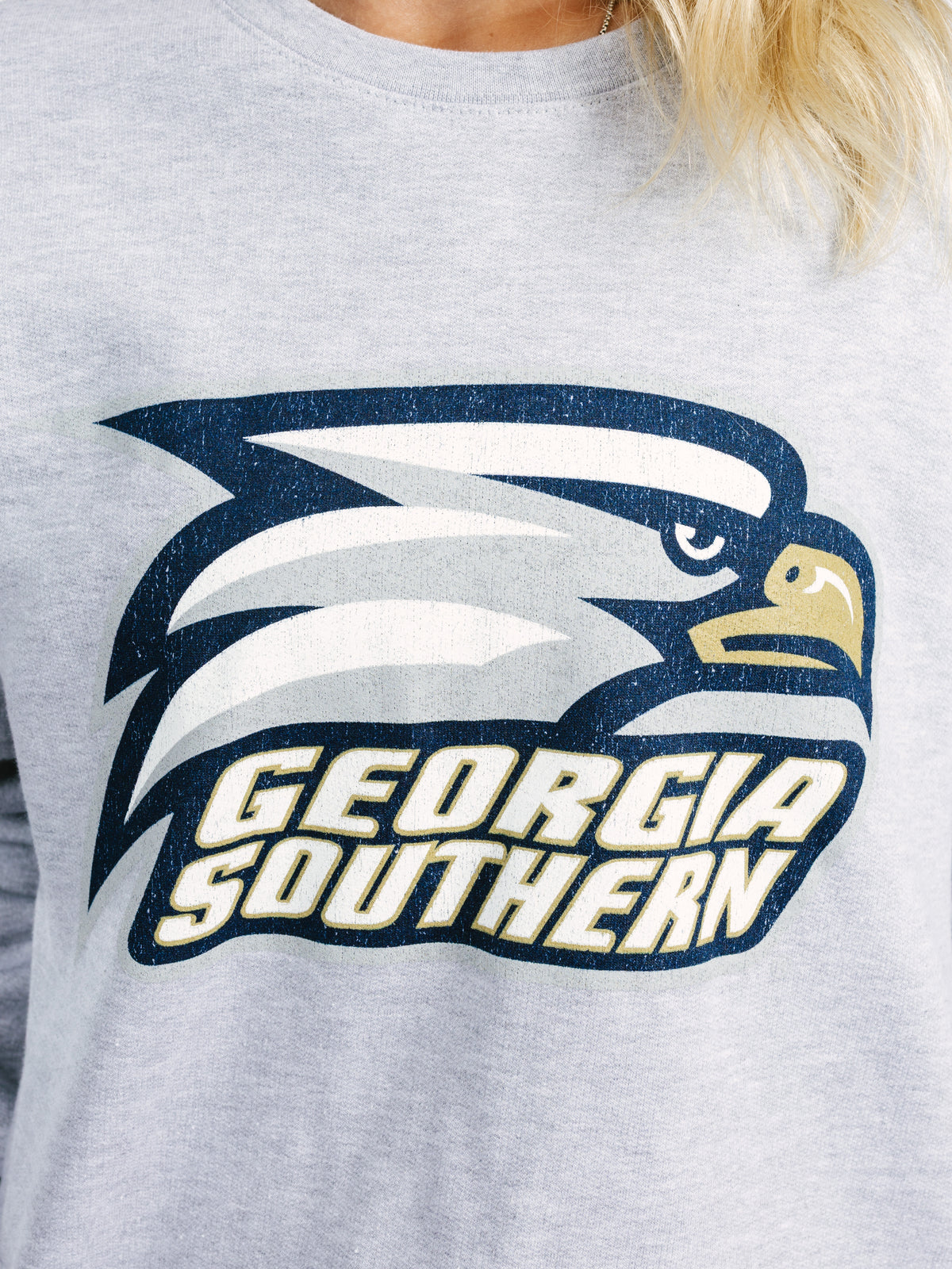 Georgia Southern Unisex | "Eagle Head" Grey Crewneck