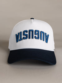 Augusta University Unisex | "Upside Down Augusta" White w/ Navy Bill Hat