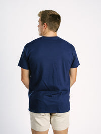 Georgia Southern men's navy T-shirt featuring a prominent eagle head graphic, made by Arena Graffiti.