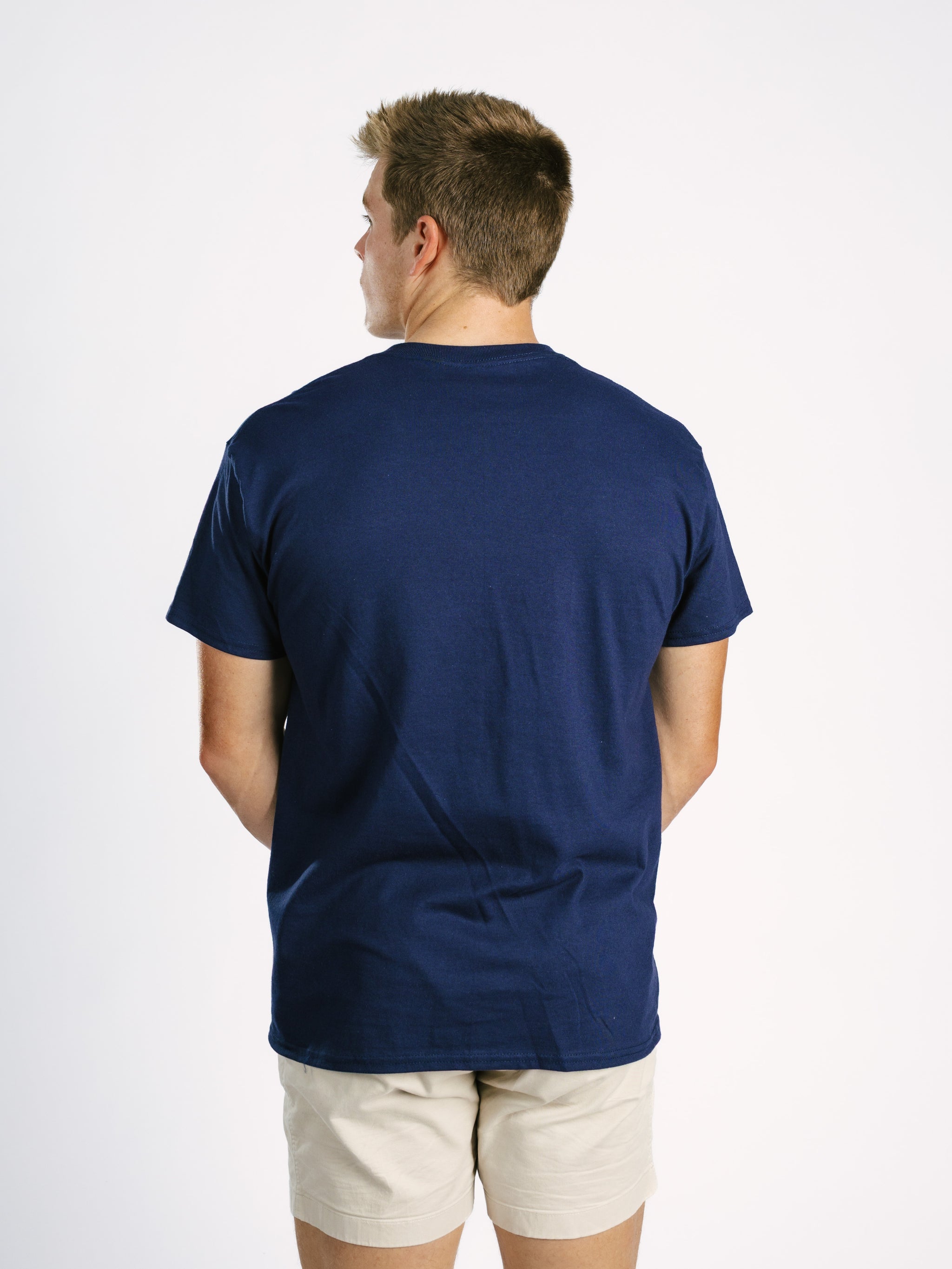 Georgia Southern men's navy T-shirt featuring a prominent eagle head graphic, made by Arena Graffiti.
