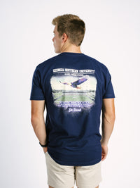 Georgia Southern Men's Stadium Flyover T-Shirt by Arena Graffiti, featuring the team logo and design on a comfortable cotton shirt.