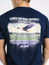 Georgia Southern Men's Stadium Flyover T-Shirt by Arena Graffiti, featuring a comfortable fit and team logo design.