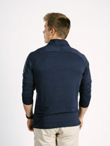 Georgia Southern Men's navy "Strutter" 1/4 zip sweatshirt by Arena Graffiti, featuring the team logo and comfortable fit.