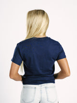 Navy Georgia Southern men's T-shirt by Arena Graffiti featuring Georgia Southern logo and team name on front.