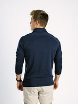 Georgia Southern men's navy 1/4 zip sweatshirt by Arena Graffiti, featuring the "GS" logo and a comfortable athletic fit.