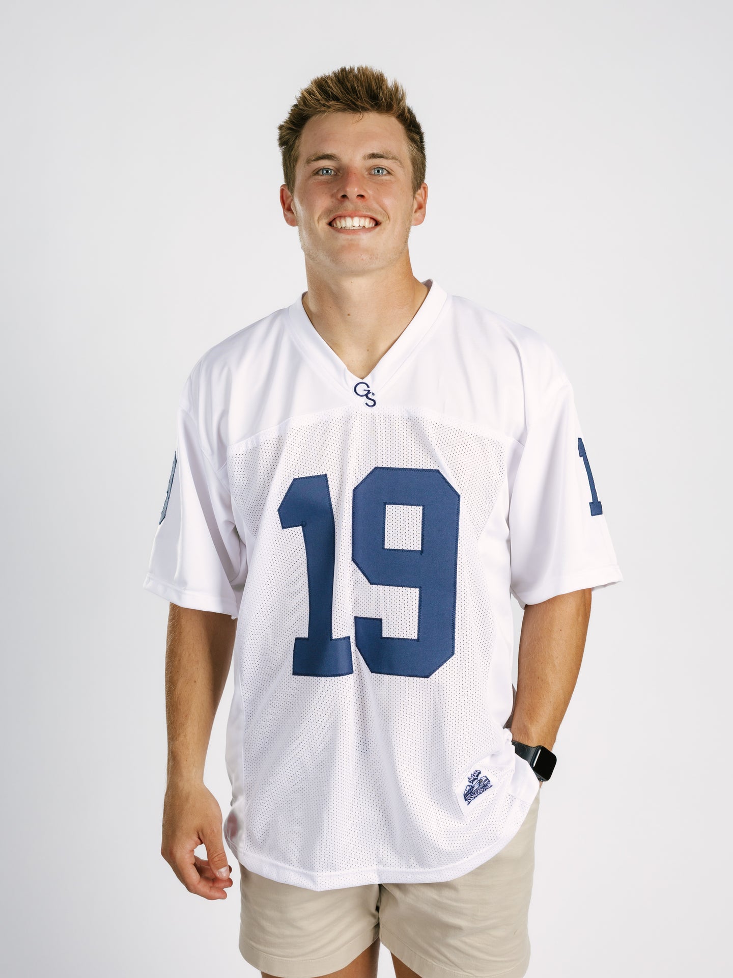 Georgia Southern men's white jersey by Arena Graffiti featuring the "JD" team name and athletic design.