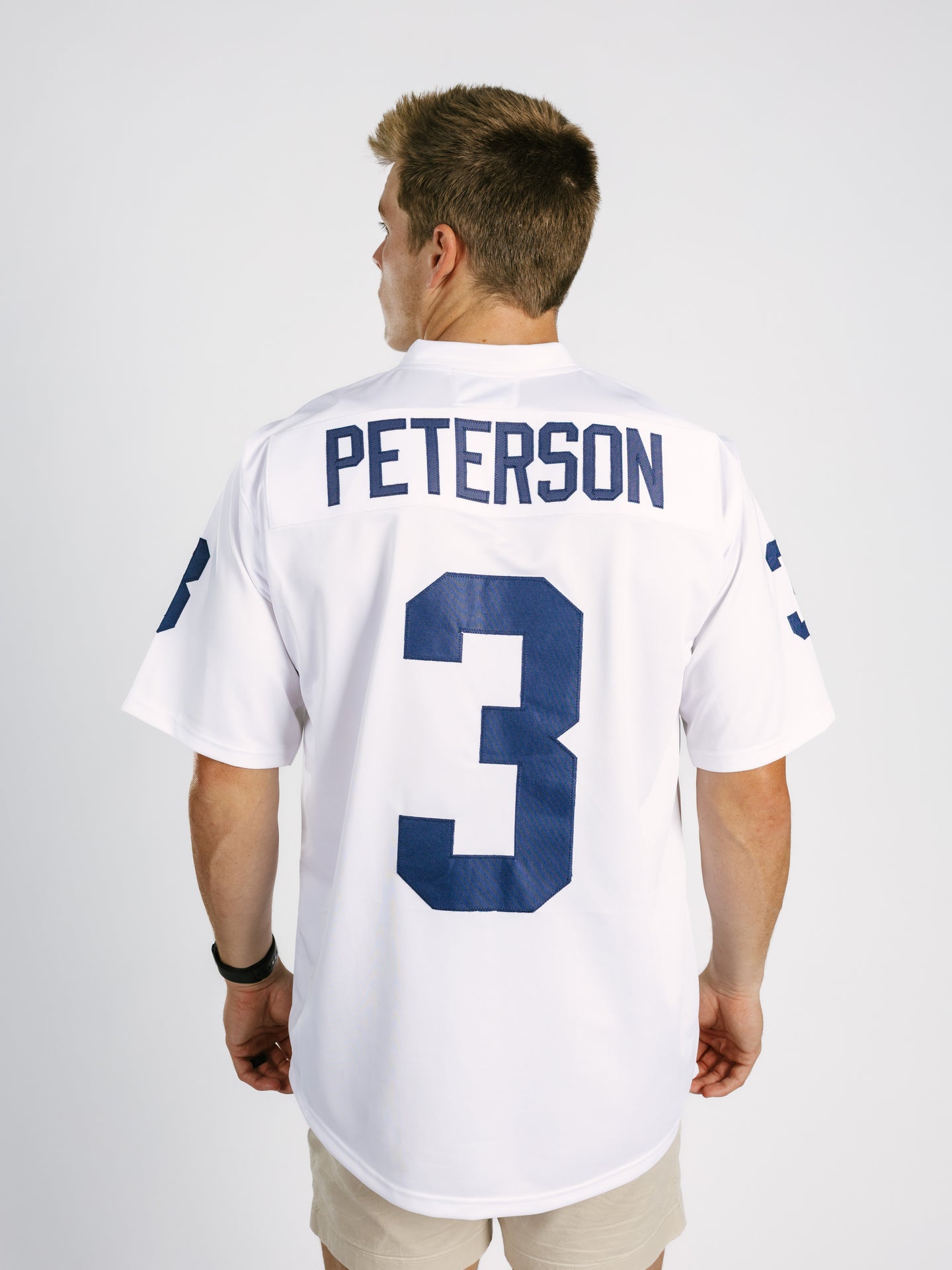 Georgia Southern men's white "AP" jersey by Arena Graffiti, featuring team logo and athletic design on front.