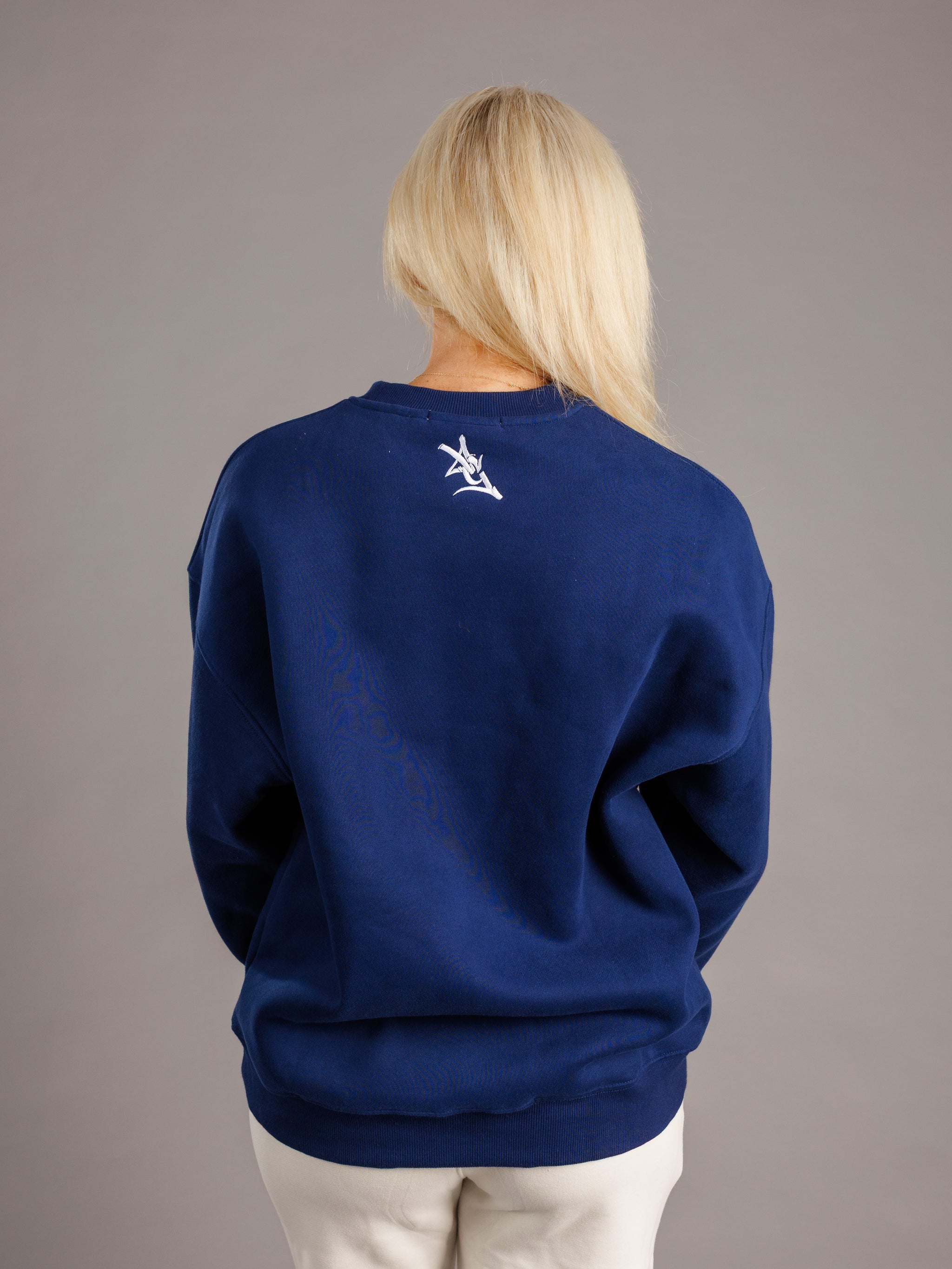 Augusta University men's heavyweight crewneck sweatshirt by Arena Graffiti, featuring a comfortable fit and university logo design.