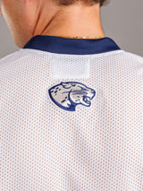 Augusta University men's basketball jersey by Arena Graffiti, featuring a 28 number and team logo on navy fabric.