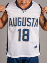 Augusta University men's 18-inch basketball jersey by Arena Graffiti, featuring team colors and athletic design.