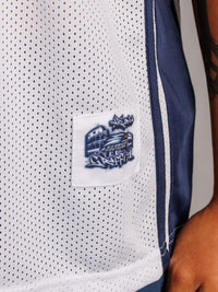 Augusta University men's 18-inch basketball jersey by Arena Graffiti, featuring team colors and athletic design.