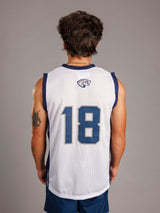 Augusta University men's basketball jersey by Arena Graffiti, featuring an 18-inch design with team logo and athletic details.