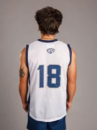 Augusta University men's basketball jersey by Arena Graffiti, featuring an 18-inch design with team logo and athletic details.