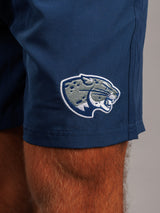 Arena Graffiti Augusta University men's navy "Jag Head" lined shorts with logo detailing and comfortable fit.