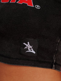 UGA Bulldogs women's Georgia G cut crop top by Arena Graffiti, featuring team logo and athletic style for sportswear and fan apparel.