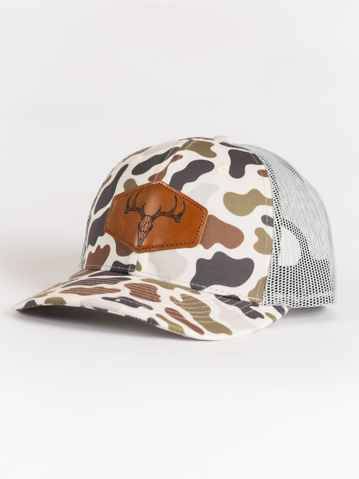 Vintage Camo Buck Head Mesh Hat