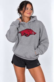 Arkansas Unisex Hoodie |"Running Hog" Grey Hoodie