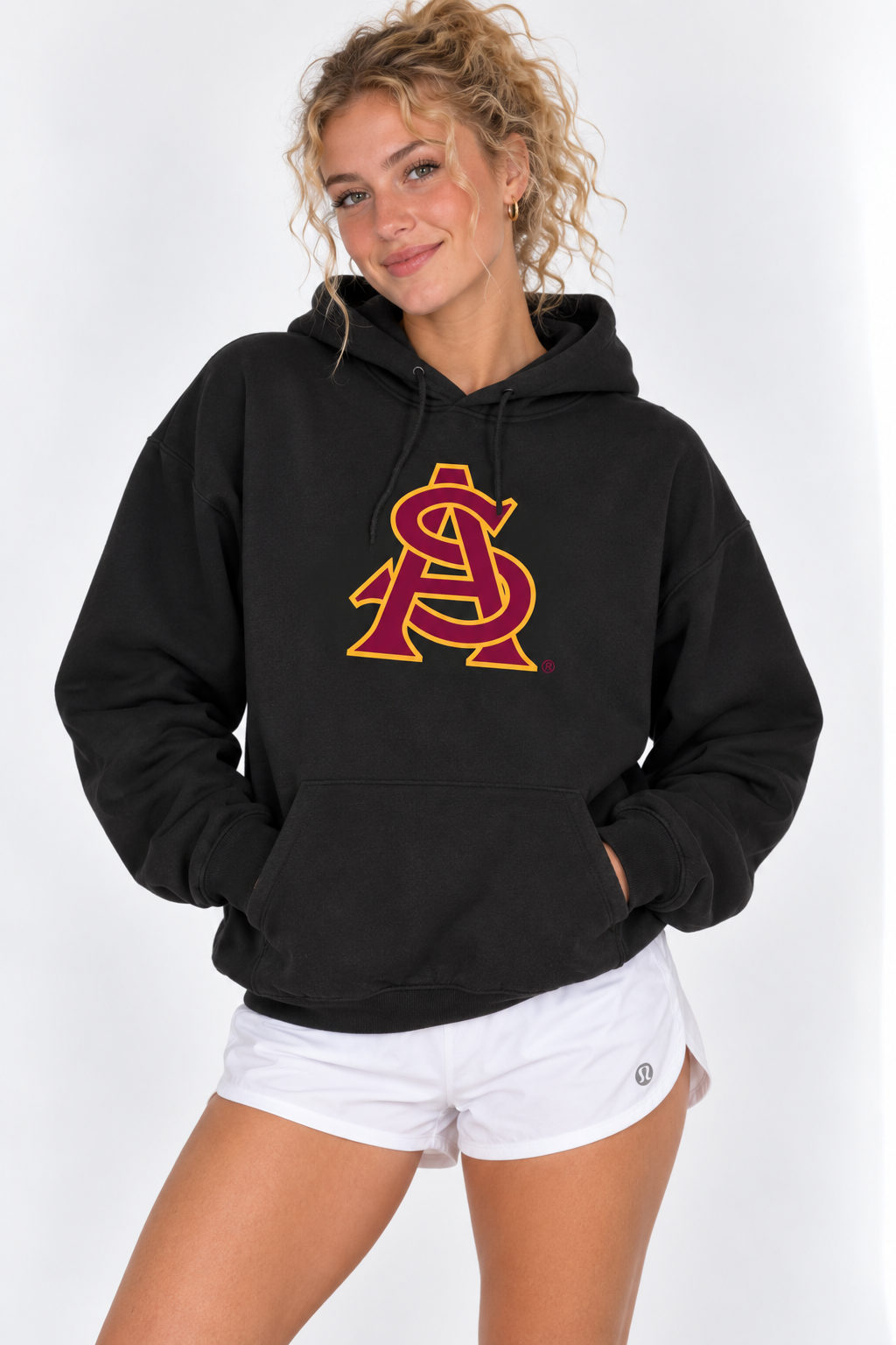 Arizona State Unisex Hoodie |"AS Stack" Black Hoodie