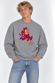 Arizona State Unisex Crewneck |"Sparky" Grey Crewneck