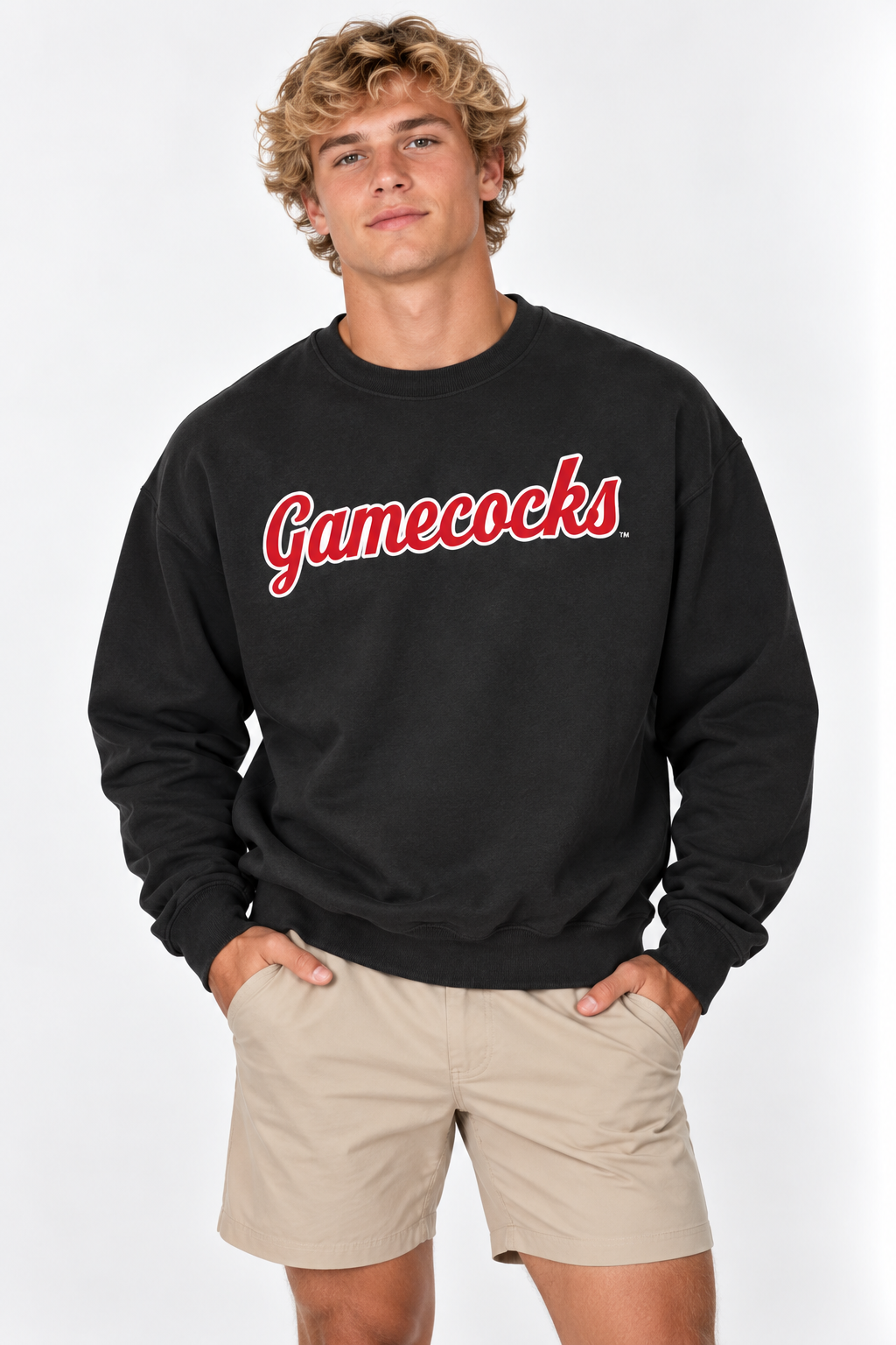 Jacksonville State Unisex Crewneck |"Gamecocks Script" Black Crewneck