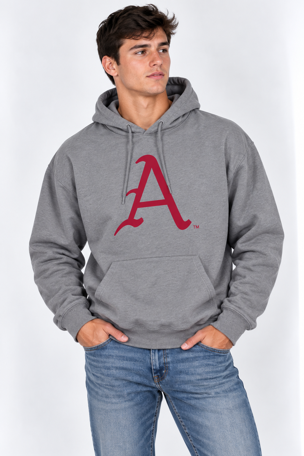 Arkansas Unisex Hoodie |"A" Grey Hoodie